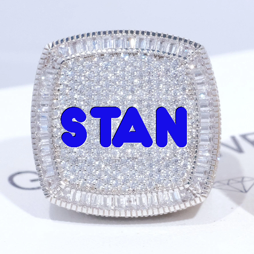 CUSTOM LETTER 3D ICED RING