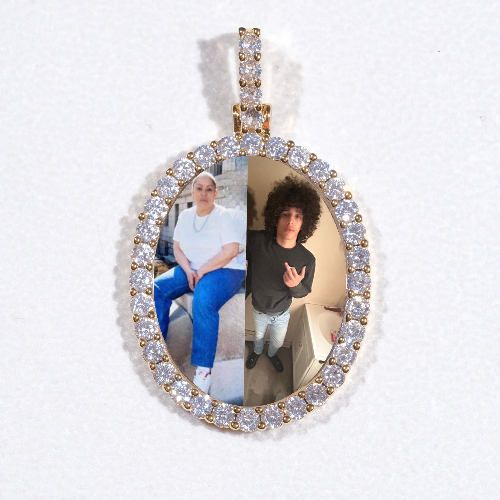 3D Oval Custom Picture Pendant