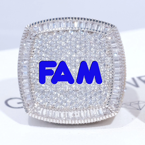CUSTOM LETTER 3D ICED RING
