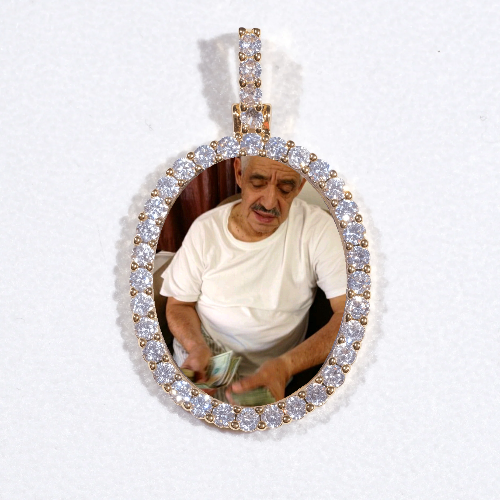 3D Oval Custom Picture Pendant