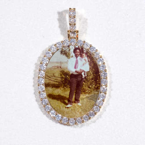 3D Oval Custom Picture Pendant