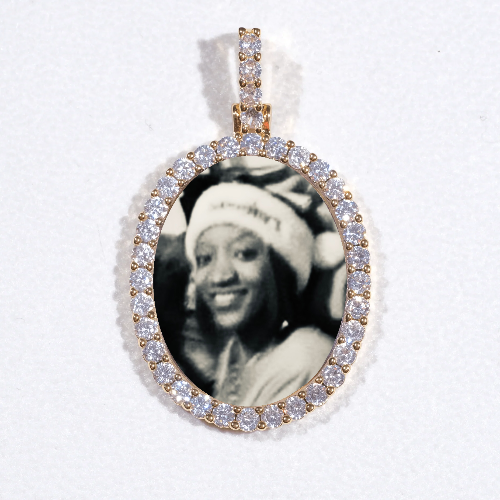 3D Oval Custom Picture Pendant