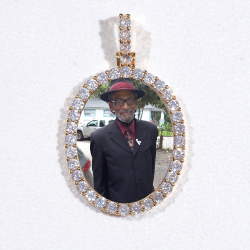 3D Oval Custom Picture Pendant