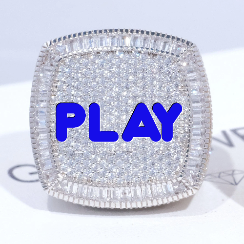 CUSTOM LETTER 3D ICED RING