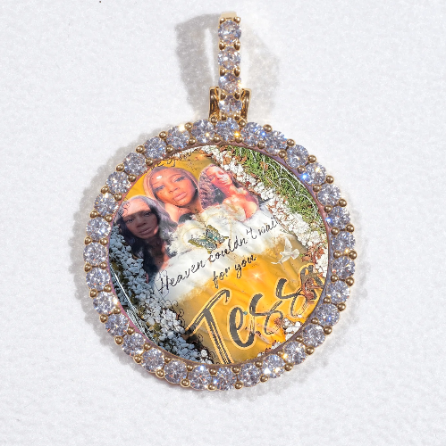 3D CIRCLE CUSTOM PICTURE PENDANT SMALL SIZE
