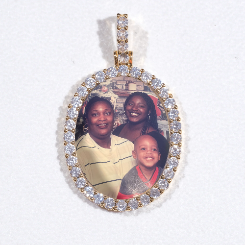 3D Oval Custom Picture Pendant