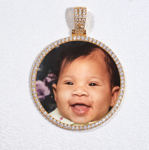 MEDIUM 3D CIRCLE CUSTOM PICTURE PENDANT