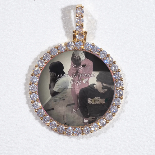 3D CIRCLE CUSTOM PICTURE PENDANT SMALL SIZE