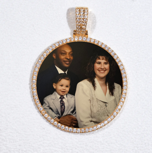 MEDIUM 3D CIRCLE CUSTOM PICTURE PENDANT