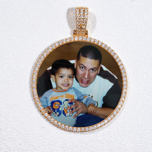 MEDIUM 3D CIRCLE CUSTOM PICTURE PENDANT