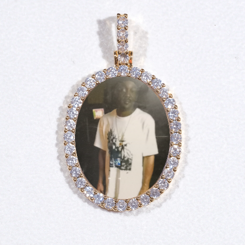 3D Oval Custom Picture Pendant