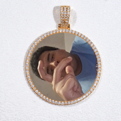 MEDIUM 3D CIRCLE CUSTOM PICTURE PENDANT