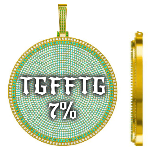 CUSTOM LETTER NECKLACE 3D BIG DISC