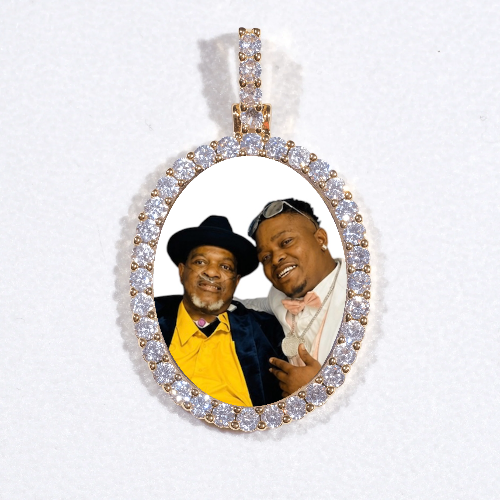 3D Oval Custom Picture Pendant