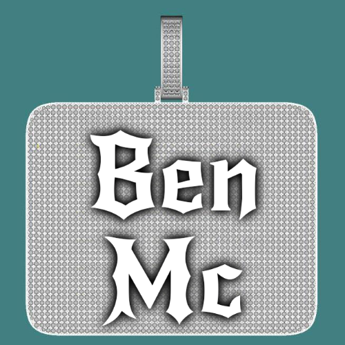 CUSTOM LETTER NECKLACE 3D BIG SQUARE