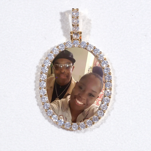3D Oval Custom Picture Pendant