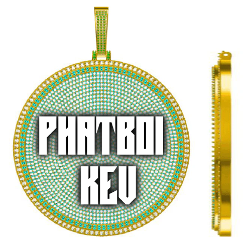 CUSTOM LETTER NECKLACE 3D BIG DISC