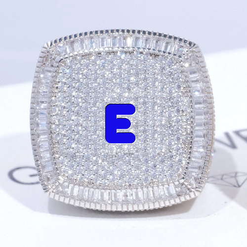 CUSTOM LETTER 3D ICED RING