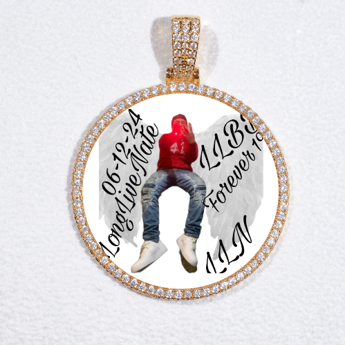 MEDIUM 3D CIRCLE CUSTOM PICTURE PENDANT