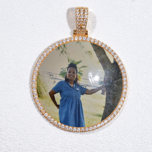 MEDIUM 3D CIRCLE CUSTOM PICTURE PENDANT