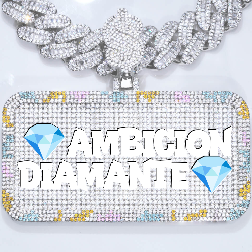 CUSTOM LETTER NECKLACE 3D COLORFUL SQUARE