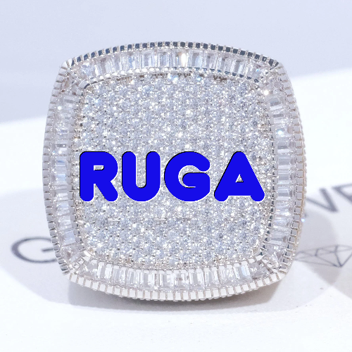 CUSTOM LETTER 3D ICED RING