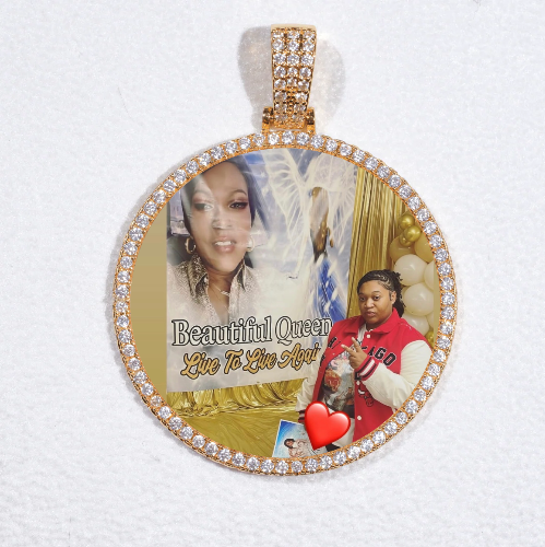 MEDIUM 3D CIRCLE CUSTOM PICTURE PENDANT
