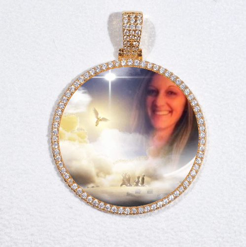 MEDIUM 3D CIRCLE CUSTOM PICTURE PENDANT