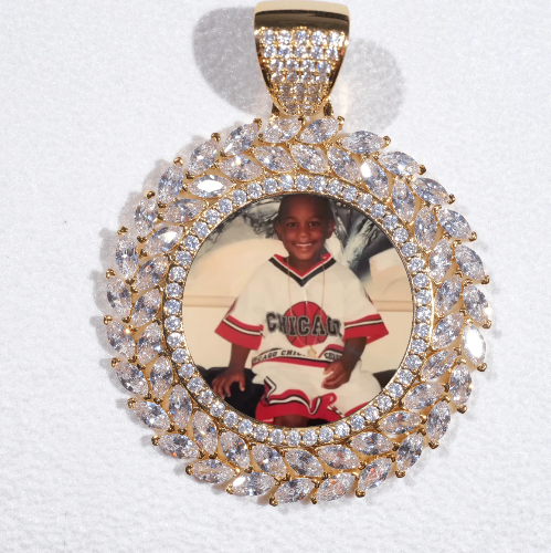 Large 3D Wheat Ear Custom Picture Pendant