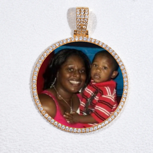 MEDIUM 3D CIRCLE CUSTOM PICTURE PENDANT