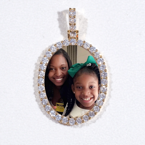 3D Oval Custom Picture Pendant