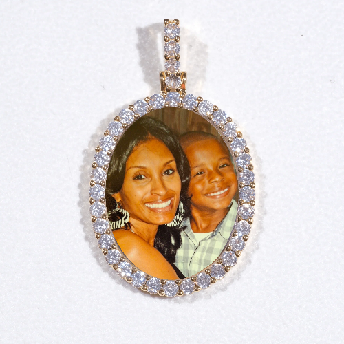 3D Oval Custom Picture Pendant