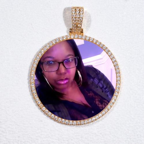 MEDIUM 3D CIRCLE CUSTOM PICTURE PENDANT