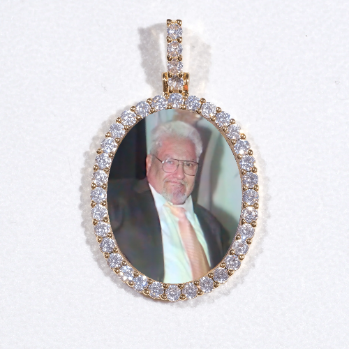 3D Oval Custom Picture Pendant