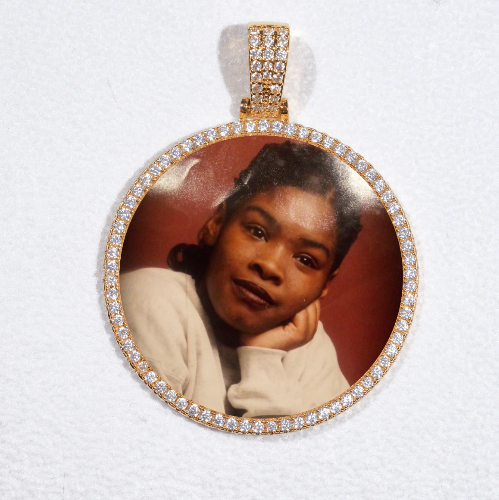 MEDIUM 3D CIRCLE CUSTOM PICTURE PENDANT