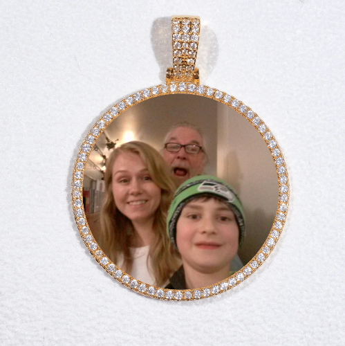 MEDIUM 3D CIRCLE CUSTOM PICTURE PENDANT