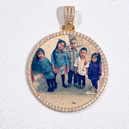 MEDIUM 3D CIRCLE CUSTOM PICTURE PENDANT
