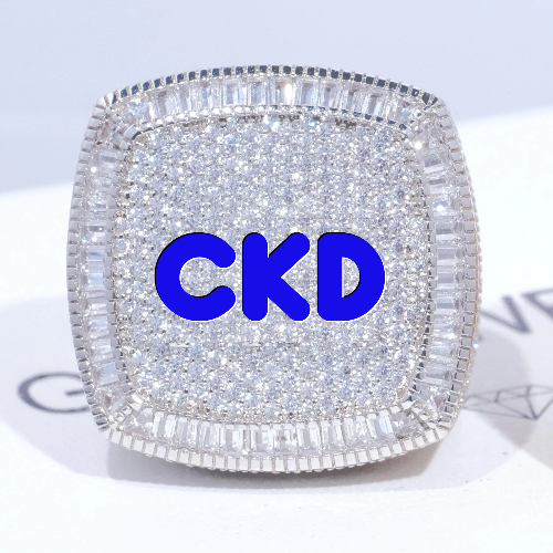 CUSTOM LETTER 3D ICED RING