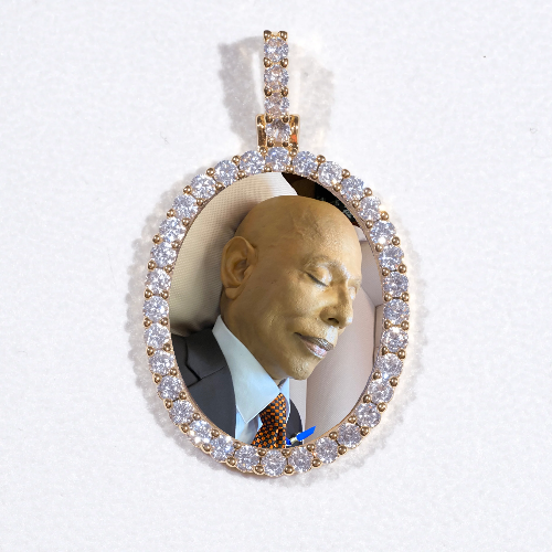3D Oval Custom Picture Pendant