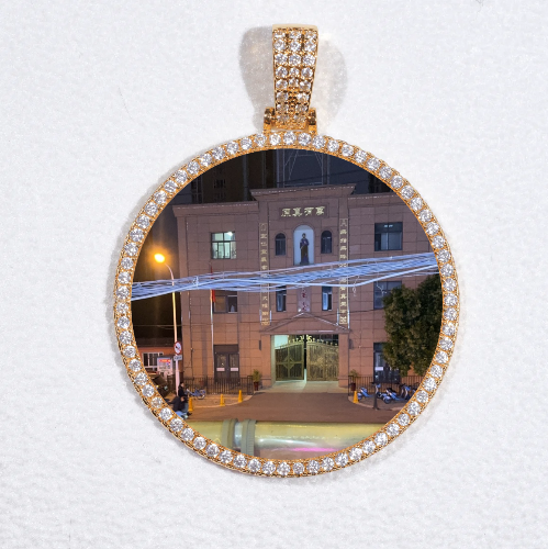MEDIUM 3D CIRCLE CUSTOM PICTURE PENDANT