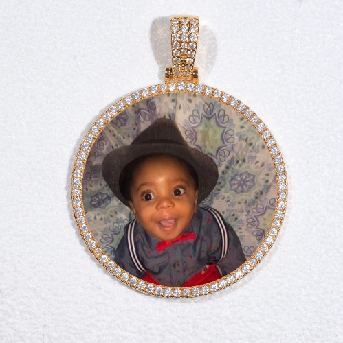 MEDIUM 3D CIRCLE CUSTOM PICTURE PENDANT