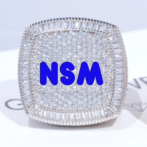 CUSTOM LETTER 3D ICED RING