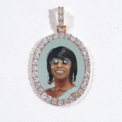 3D Oval Custom Picture Pendant