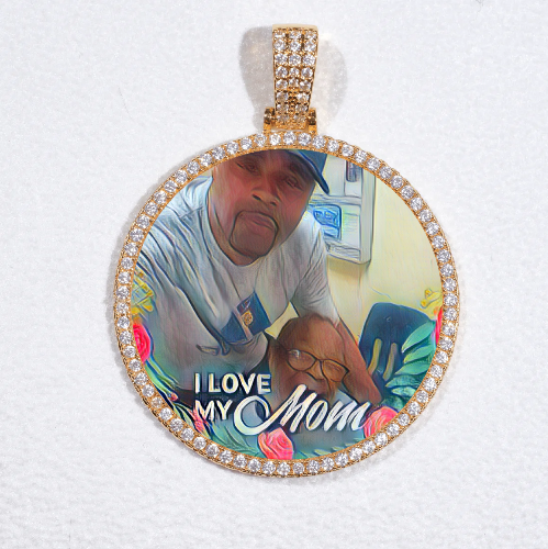 MEDIUM 3D CIRCLE CUSTOM PICTURE PENDANT
