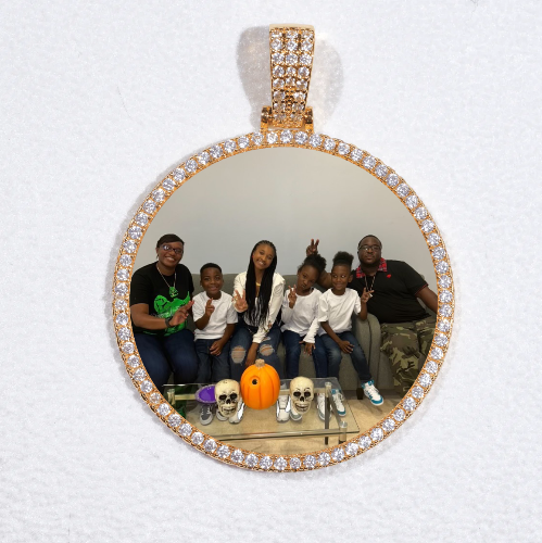 MEDIUM 3D CIRCLE CUSTOM PICTURE PENDANT
