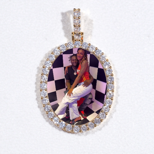 3D Oval Custom Picture Pendant