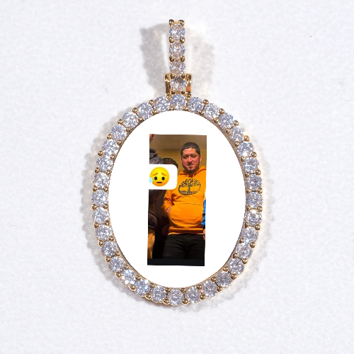 3D Oval Custom Picture Pendant