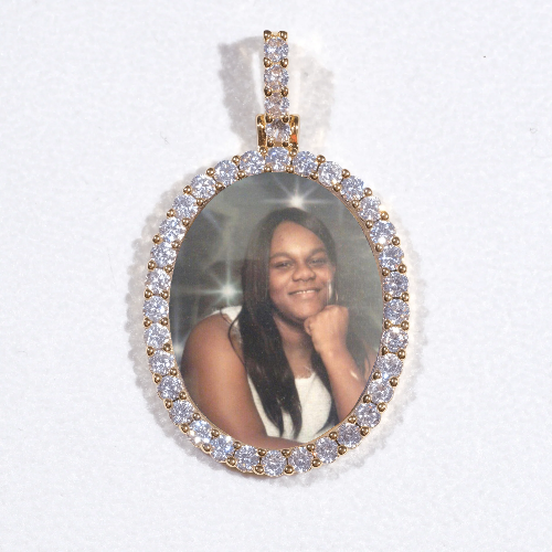 3D Oval Custom Picture Pendant
