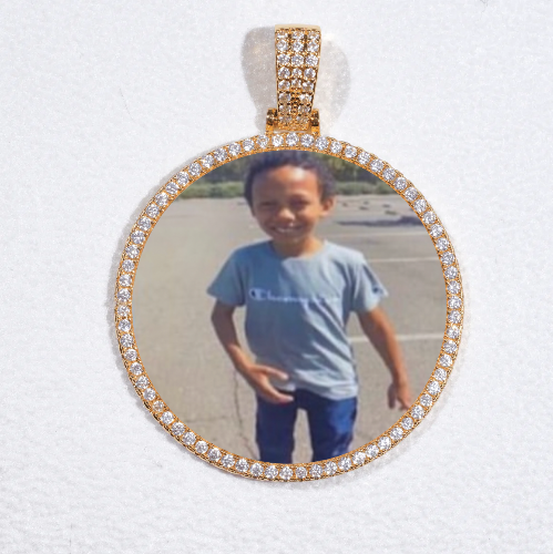 MEDIUM 3D CIRCLE CUSTOM PICTURE PENDANT