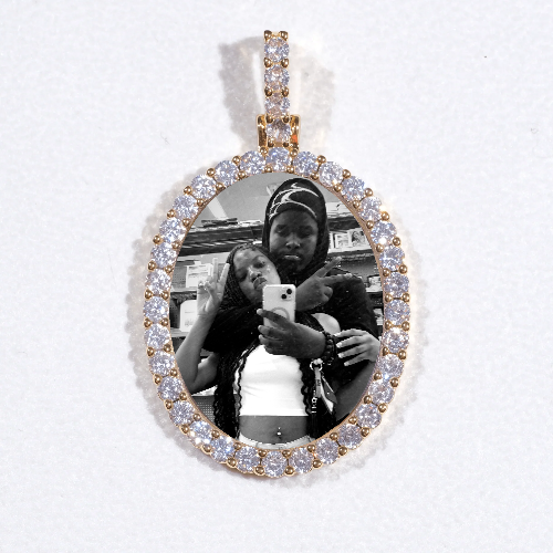 3D Oval Custom Picture Pendant
